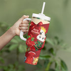 Sulphur-crested Cockatoo Christmas Australia Tumbler With Handle Aussie Xmas Sock Coquette Bow