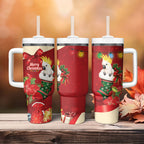 Sulphur-crested Cockatoo Christmas Australia Tumbler With Handle Aussie Xmas Sock Coquette Bow