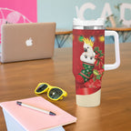 Sulphur-crested Cockatoo Christmas Australia Tumbler With Handle Aussie Xmas Sock Coquette Bow