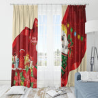 Sulphur-crested Cockatoo Christmas Australia Window Curtain Aussie Xmas Sock Coquette Bow