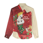 Sulphur-crested Cockatoo Christmas Australia Women Casual Shirt Aussie Xmas Sock Coquette Bow
