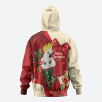 Sulphur-crested Cockatoo Christmas Australia Zip Hoodie Aussie Xmas Sock Coquette Bow