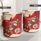 Kangaroo Koala Cockatoo Christmas Australia Laundry Basket Aussie Xmas Sock Coquette Bow