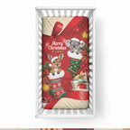 Kangaroo Koala Cockatoo Christmas Australia Baby Bed Cover Aussie Xmas Sock Coquette Bow