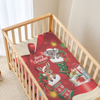 Kangaroo Koala Cockatoo Christmas Australia Baby Bed Cover Aussie Xmas Sock Coquette Bow