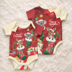Kangaroo Koala Cockatoo Christmas Australia Baby Onesie Aussie Xmas Sock Coquette Bow