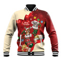 Kangaroo Koala Cockatoo Christmas Australia Baseball Jacket Aussie Xmas Sock Coquette Bow