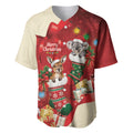 Kangaroo Koala Cockatoo Christmas Australia Baseball Jersey Aussie Xmas Sock Coquette Bow