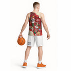 Kangaroo Koala Cockatoo Christmas Australia Basketball Jersey Aussie Xmas Sock Coquette Bow