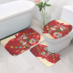 Kangaroo Koala Cockatoo Christmas Australia Bathroom Set Aussie Xmas Sock Coquette Bow
