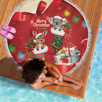 Kangaroo Koala Cockatoo Christmas Australia Beach Blanket Aussie Xmas Sock Coquette Bow