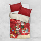 Kangaroo Koala Cockatoo Christmas Australia Bedding Set Aussie Xmas Sock Coquette Bow