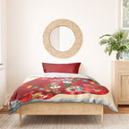 Kangaroo Koala Cockatoo Christmas Australia Bedding Set Aussie Xmas Sock Coquette Bow