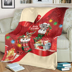 Kangaroo Koala Cockatoo Christmas Australia Blanket Aussie Xmas Sock Coquette Bow