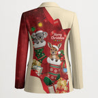 Kangaroo Koala Cockatoo Christmas Australia Blazer Aussie Xmas Sock Coquette Bow