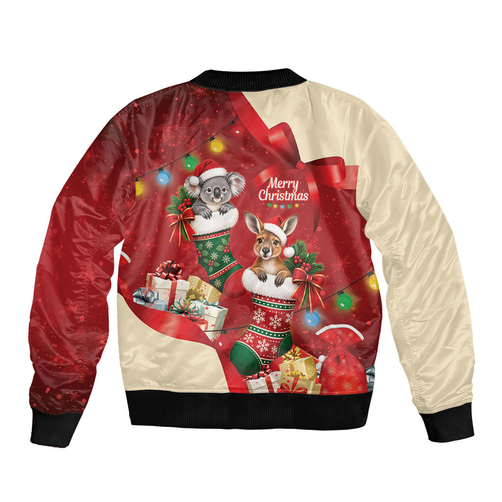 Kangaroo Koala Cockatoo Christmas Australia Bomber Jacket Aussie Xmas Sock Coquette Bow