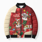 Kangaroo Koala Cockatoo Christmas Australia Bomber Puffer Jacket Aussie Xmas Sock Coquette Bow