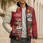 Kangaroo Koala Cockatoo Christmas Australia Bomber Puffer Jacket Aussie Xmas Sock Coquette Bow