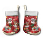 Kangaroo Koala Cockatoo Christmas Australia Christmas Stocking Aussie Xmas Sock Coquette Bow