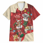 Kangaroo Koala Cockatoo Christmas Australia Hawaiian Shirt Aussie Xmas Sock Coquette Bow