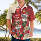 Kangaroo Koala Cockatoo Christmas Australia Hawaiian Shirt Aussie Xmas Sock Coquette Bow