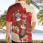 Kangaroo Koala Cockatoo Christmas Australia Hawaiian Shirt Aussie Xmas Sock Coquette Bow
