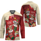 Kangaroo Koala Cockatoo Christmas Australia Hockey Jersey Aussie Xmas Sock Coquette Bow