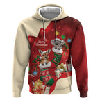 Kangaroo Koala Cockatoo Christmas Australia Hoodie Aussie Xmas Sock Coquette Bow