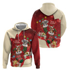 Kangaroo Koala Cockatoo Christmas Australia Hoodie Aussie Xmas Sock Coquette Bow