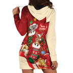 Kangaroo Koala Cockatoo Christmas Australia Hoodie Dress Aussie Xmas Sock Coquette Bow
