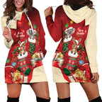 Kangaroo Koala Cockatoo Christmas Australia Hoodie Dress Aussie Xmas Sock Coquette Bow