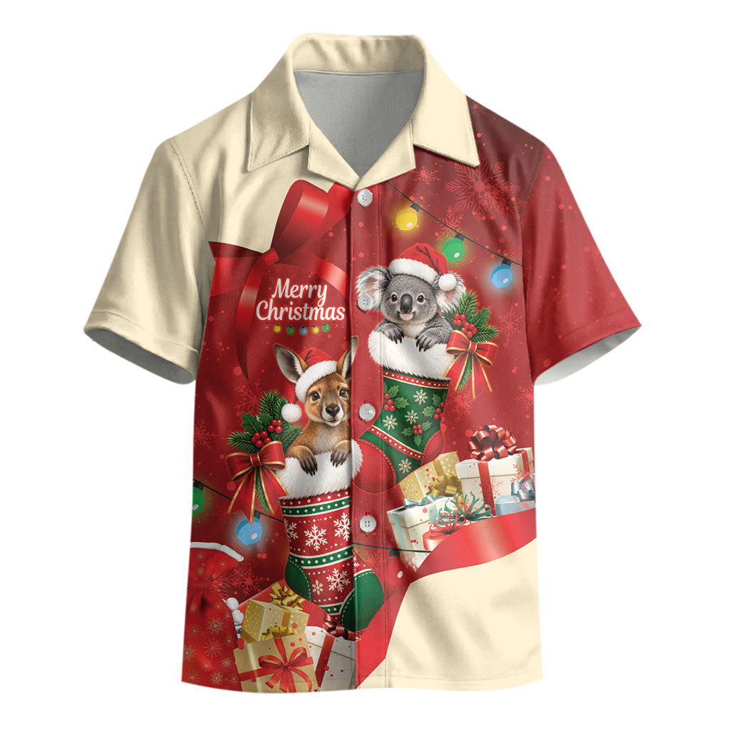 Kangaroo Koala Cockatoo Christmas Australia Kid Hawaiian Shirt Aussie Xmas Sock Coquette Bow
