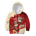 Kangaroo Koala Cockatoo Christmas Australia Kid Hoodie Aussie Xmas Sock Coquette Bow