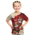 Kangaroo Koala Cockatoo Christmas Australia Kid T Shirt Aussie Xmas Sock Coquette Bow