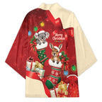Kangaroo Koala Cockatoo Christmas Australia Kimono Aussie Xmas Sock Coquette Bow