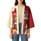 Kangaroo Koala Cockatoo Christmas Australia Kimono Aussie Xmas Sock Coquette Bow