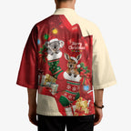 Kangaroo Koala Cockatoo Christmas Australia Kimono Aussie Xmas Sock Coquette Bow