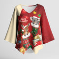 Kangaroo Koala Cockatoo Christmas Australia Kimono Sleeve Blouse Aussie Xmas Sock Coquette Bow