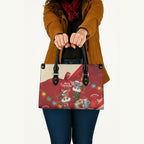Kangaroo Koala Cockatoo Christmas Australia Leather Bag Aussie Xmas Sock Coquette Bow