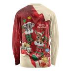 Kangaroo Koala Cockatoo Christmas Australia Long Sleeve Shirt Aussie Xmas Sock Coquette Bow
