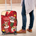 Kangaroo Koala Cockatoo Christmas Australia Luggage Cover Aussie Xmas Sock Coquette Bow