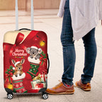 Kangaroo Koala Cockatoo Christmas Australia Luggage Cover Aussie Xmas Sock Coquette Bow