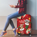 Kangaroo Koala Cockatoo Christmas Australia Luggage Cover Aussie Xmas Sock Coquette Bow