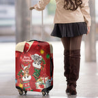 Kangaroo Koala Cockatoo Christmas Australia Luggage Cover Aussie Xmas Sock Coquette Bow