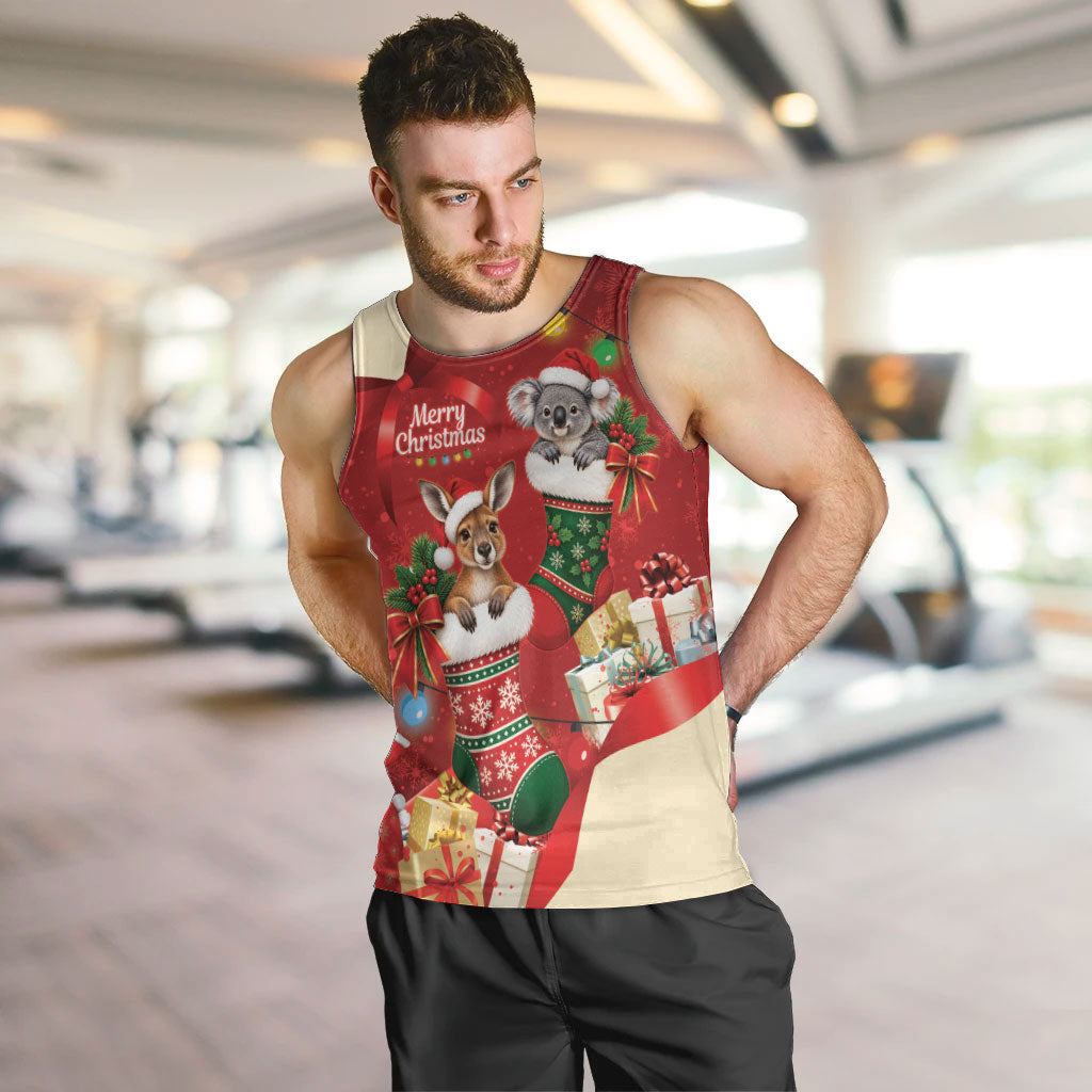 Kangaroo Koala Cockatoo Christmas Australia Men Tank Top Aussie Xmas Sock Coquette Bow