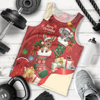 Kangaroo Koala Cockatoo Christmas Australia Men Tank Top Aussie Xmas Sock Coquette Bow