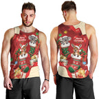 Kangaroo Koala Cockatoo Christmas Australia Men Tank Top Aussie Xmas Sock Coquette Bow