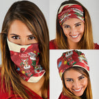 Kangaroo Koala Cockatoo Christmas Australia Neck Gaiter Aussie Xmas Sock Coquette Bow