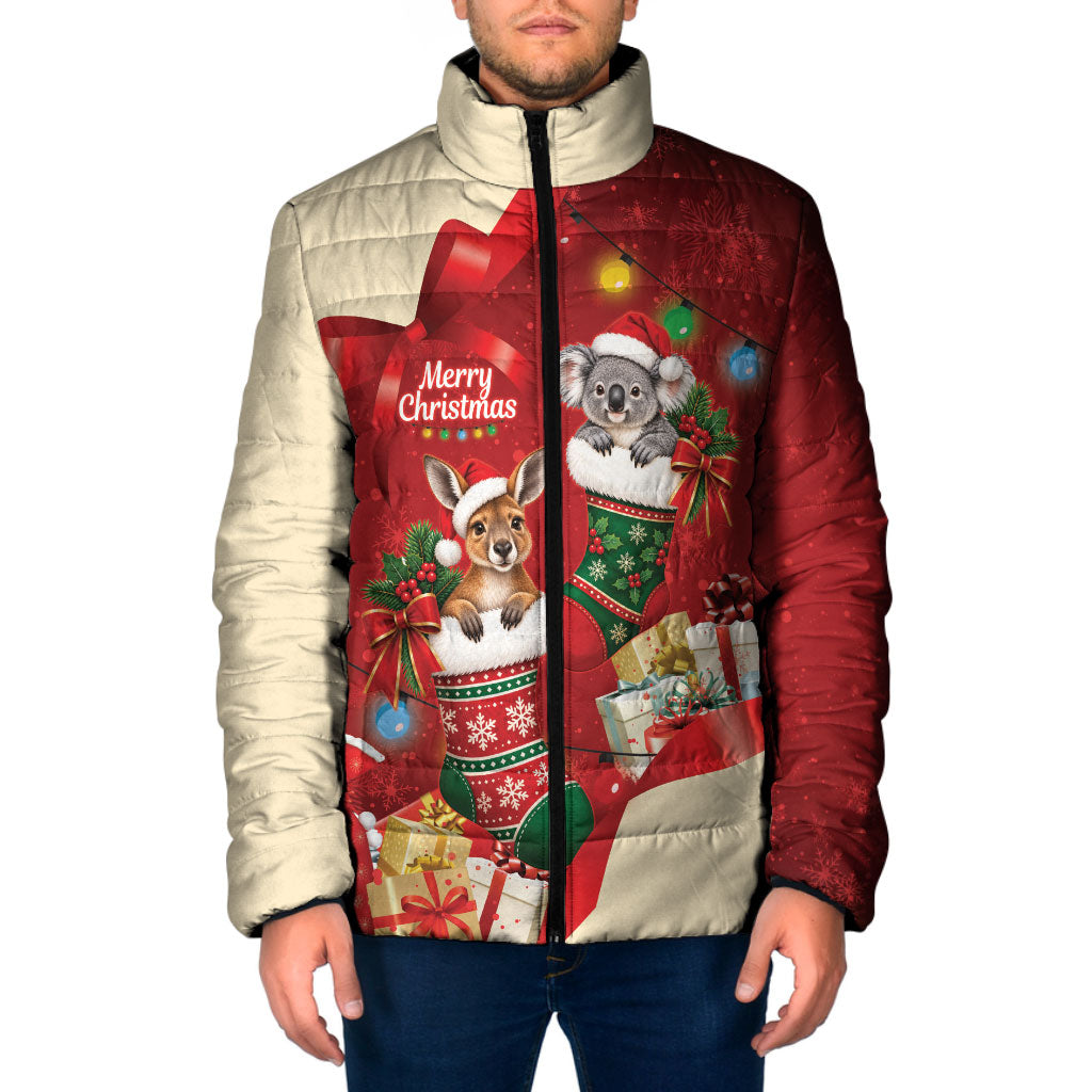 Kangaroo Koala Cockatoo Christmas Australia Padded Jacket Aussie Xmas Sock Coquette Bow