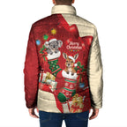 Kangaroo Koala Cockatoo Christmas Australia Padded Jacket Aussie Xmas Sock Coquette Bow